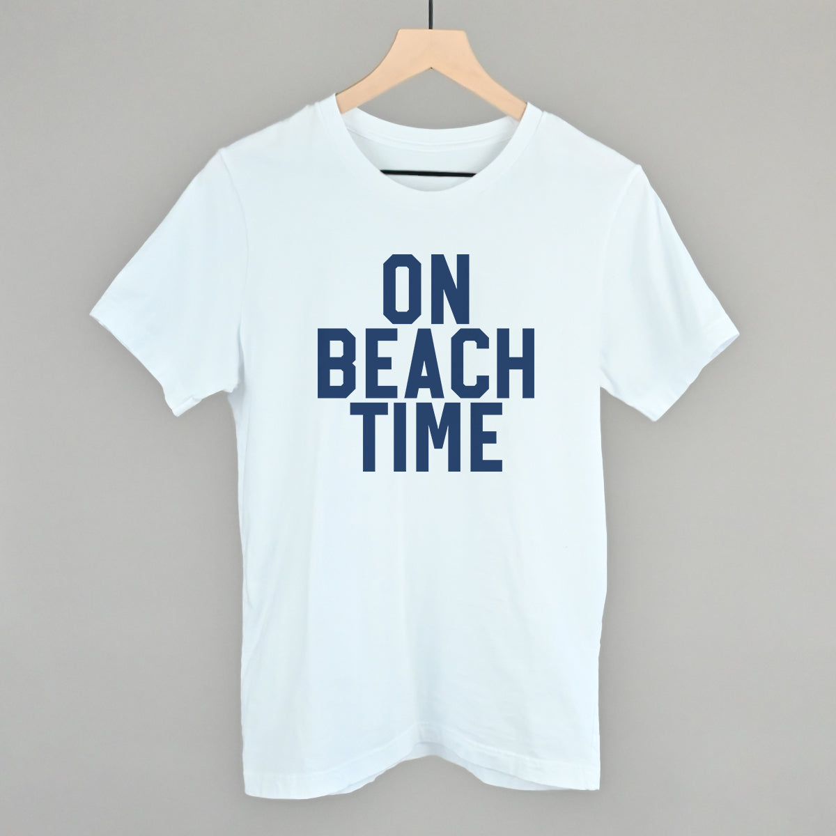On Beach Time Block Letters