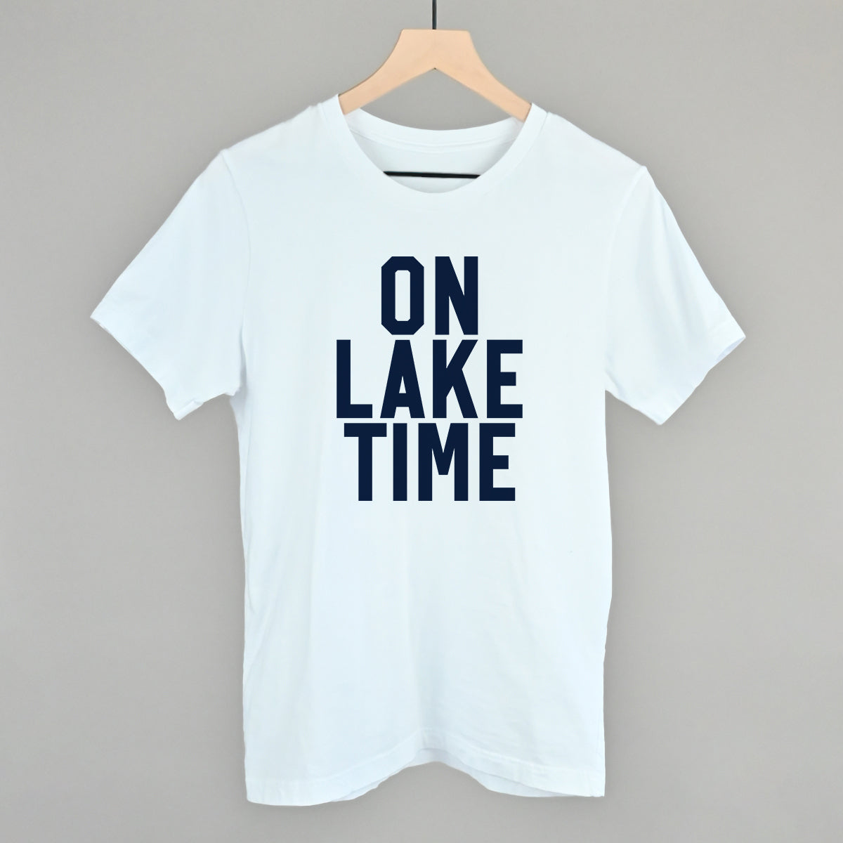 On Lake Time Block Letters