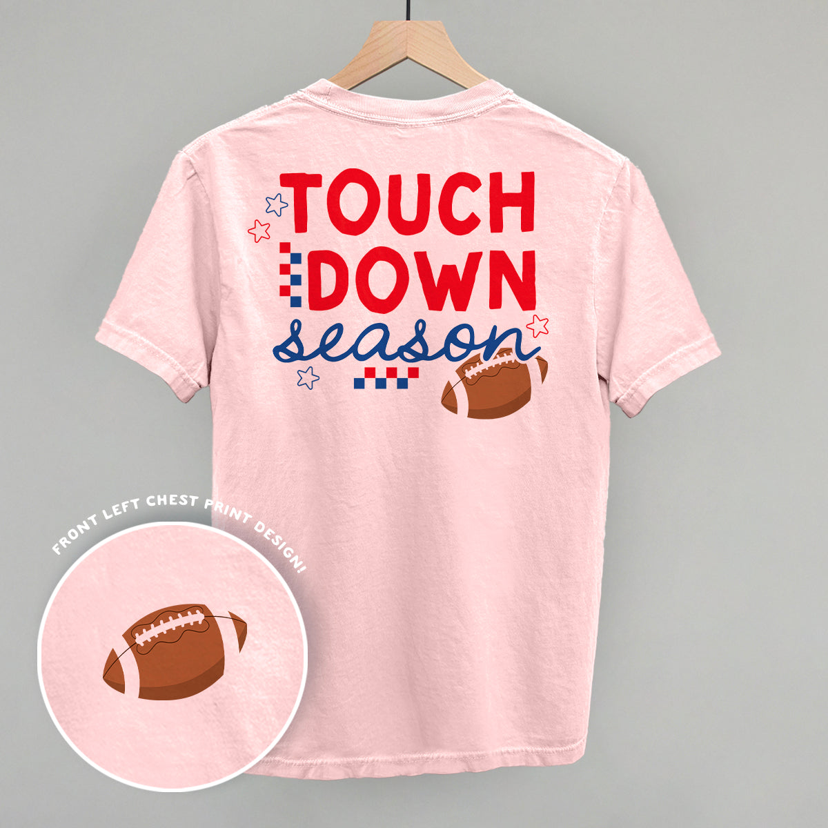 Touchdown Season Red And Blue (Back Print)