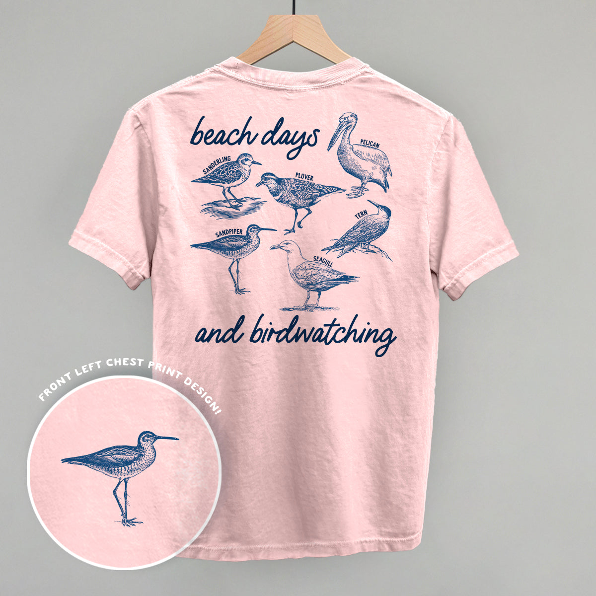Beach Days And Birdwatching (Back Print)