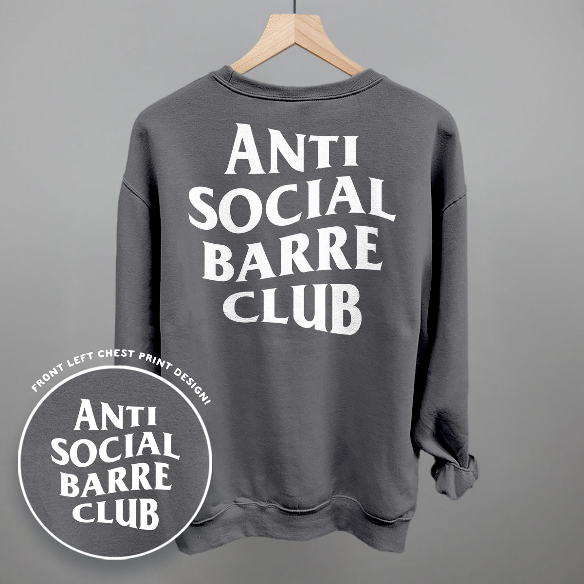 Anti Social Barre Club (White) (Back Print)