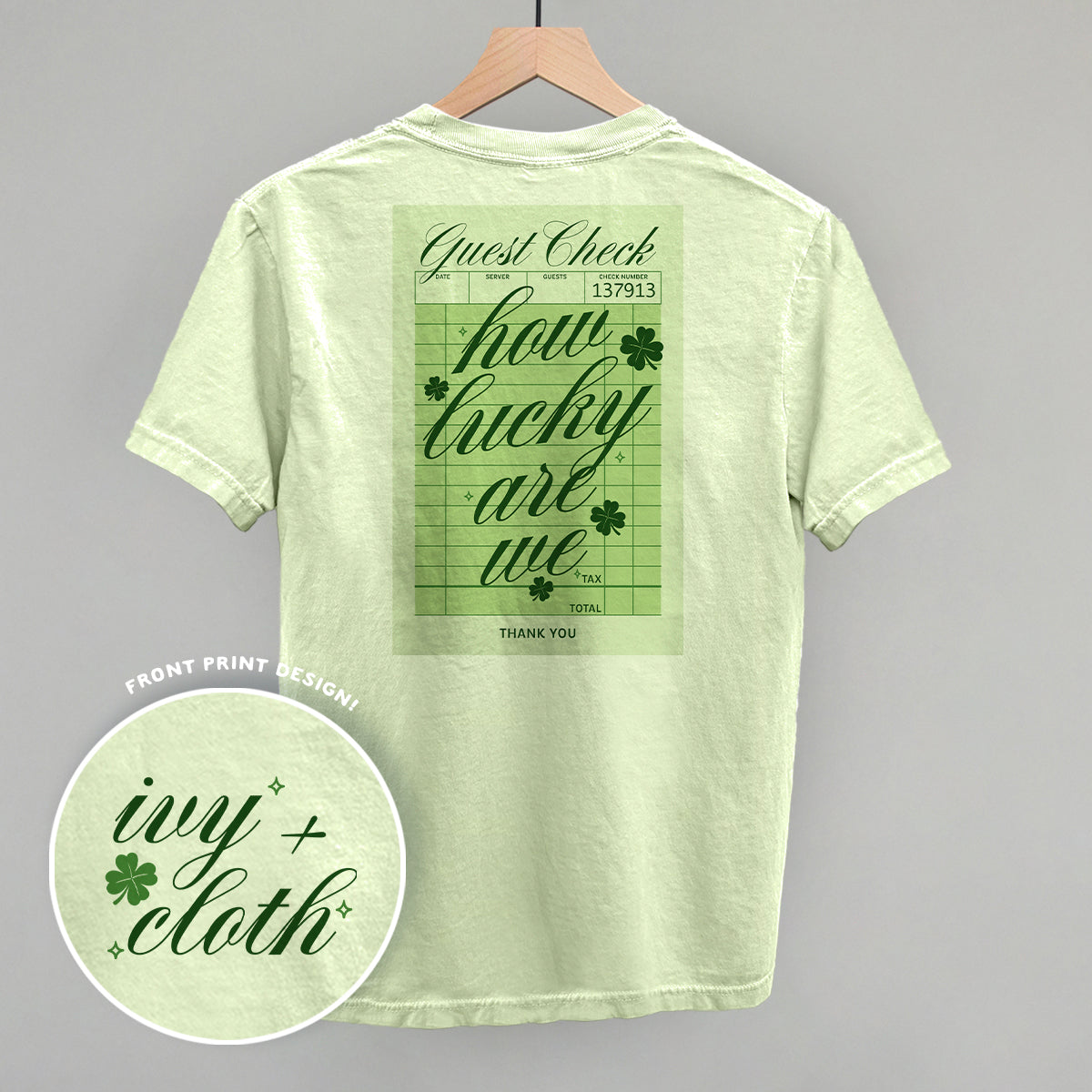 How Lucky Are We Guest Check (Back Print)