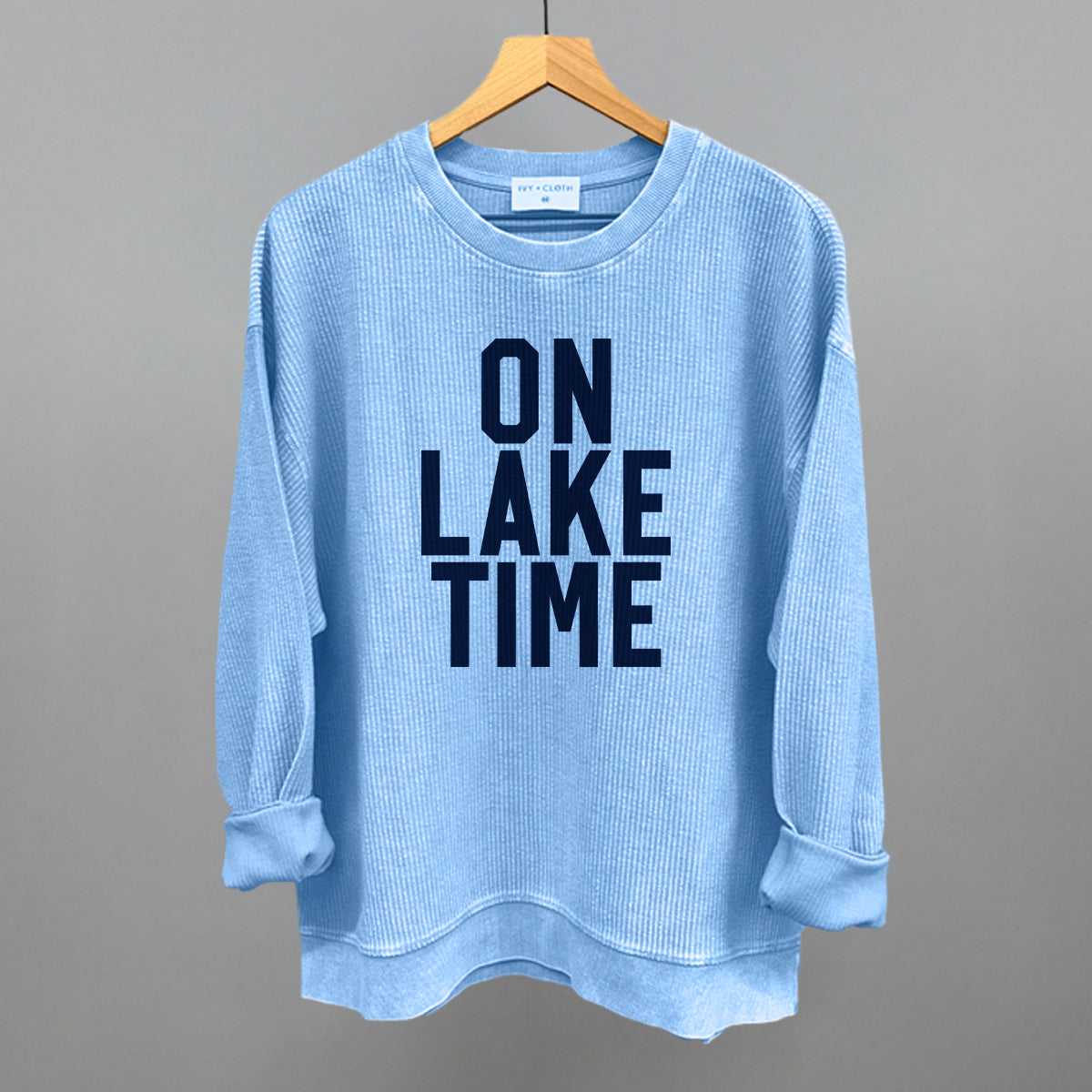 On Lake Time Block Letters