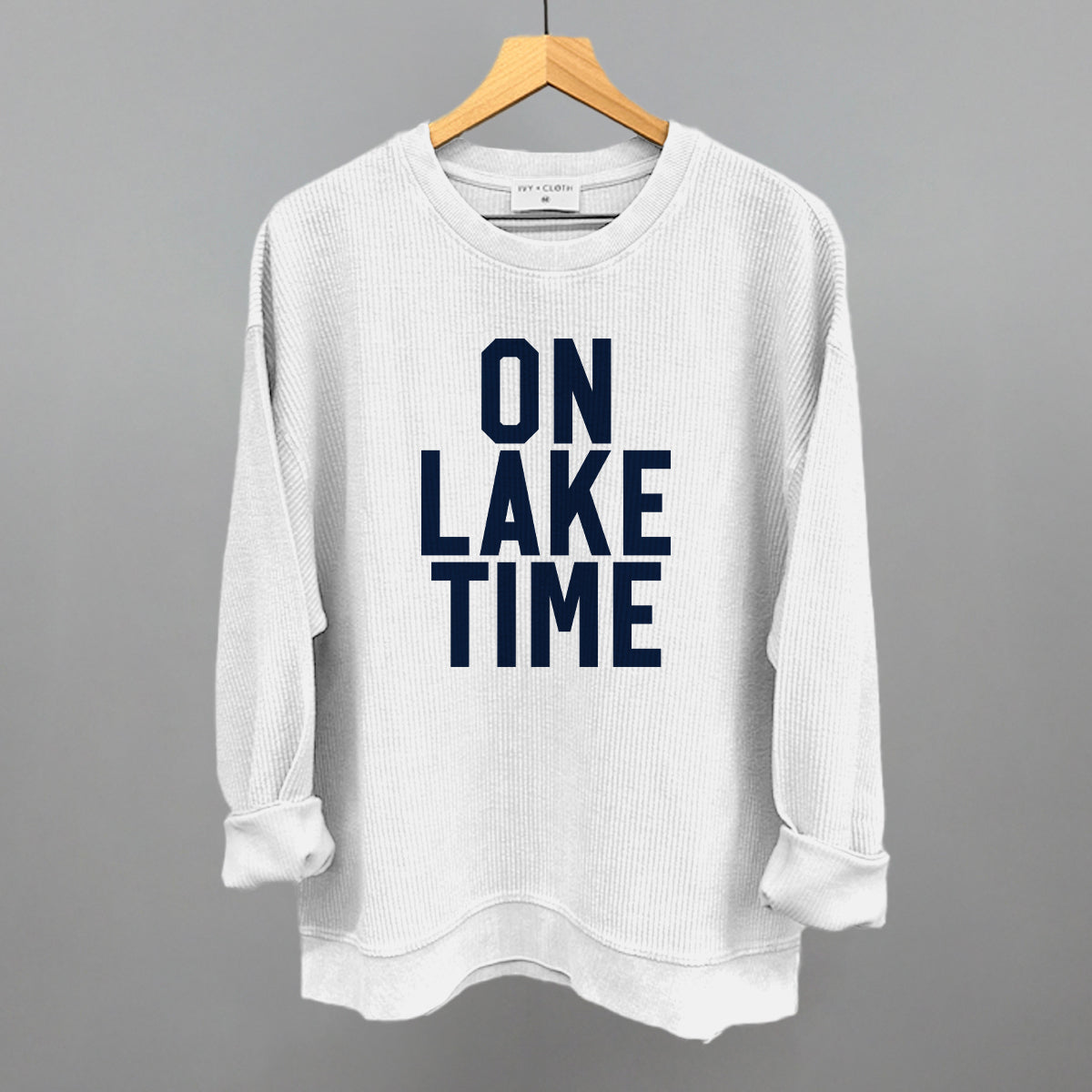 On Lake Time Block Letters