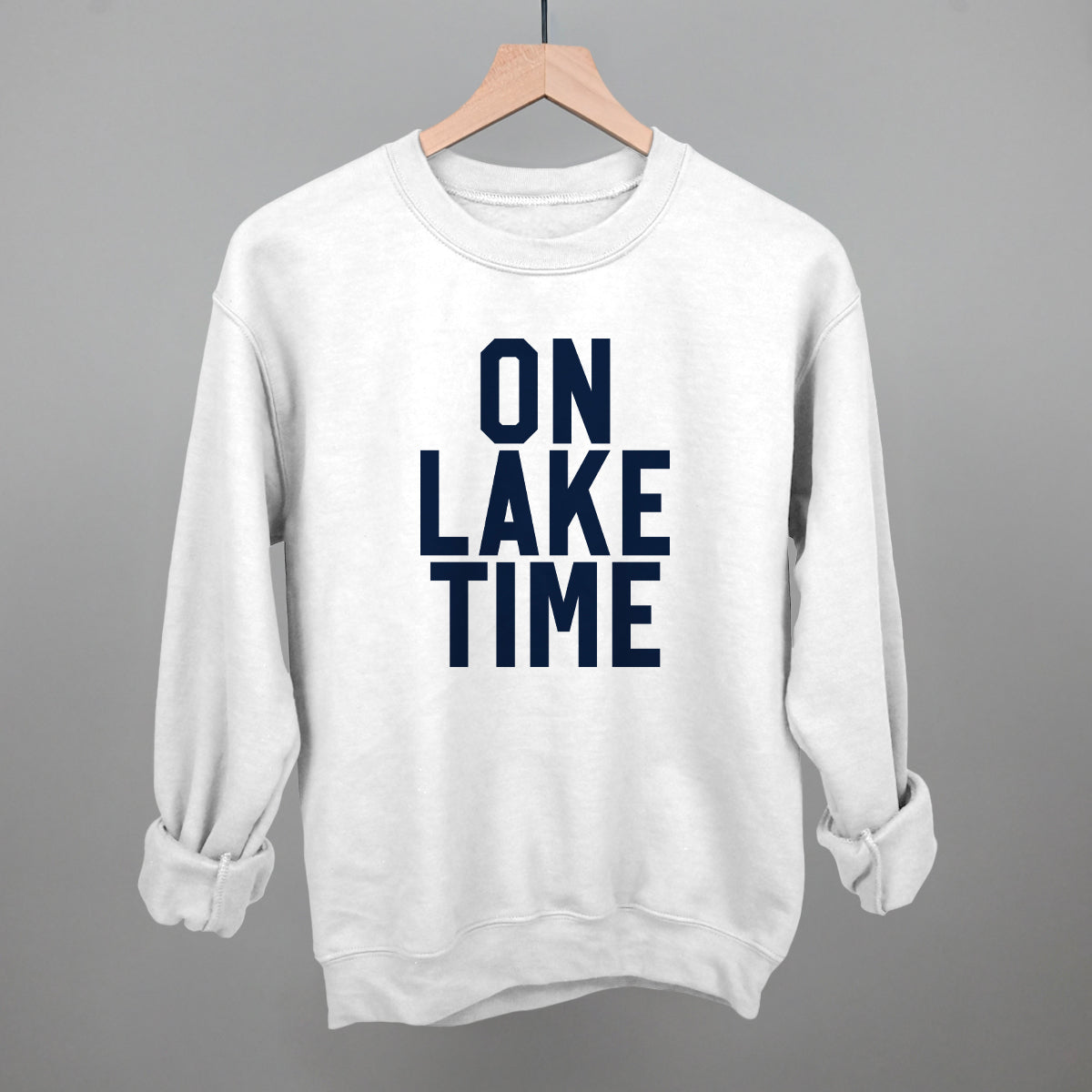 On Lake Time Block Letters