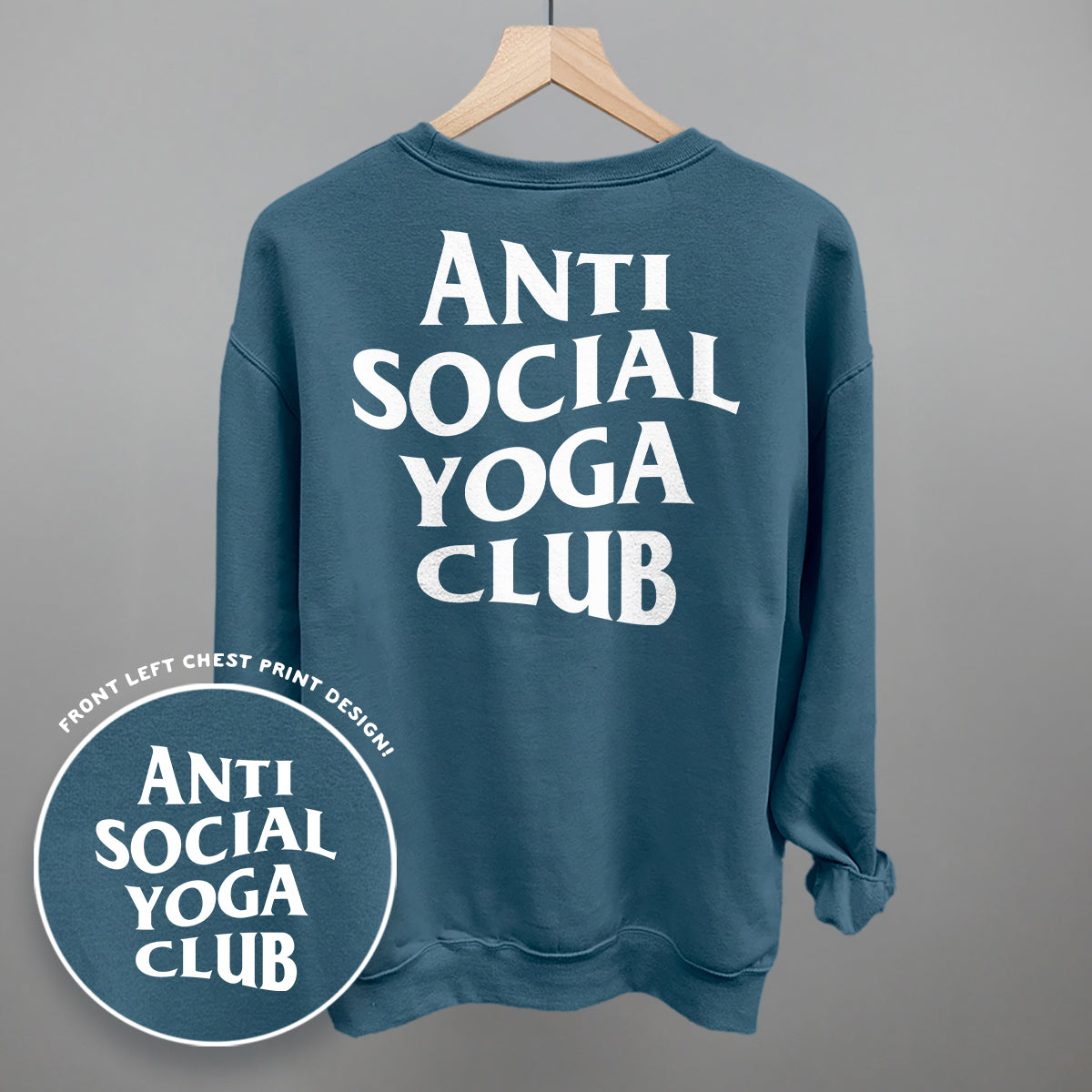 Anti Social Yoga Club (White) (Back Print)