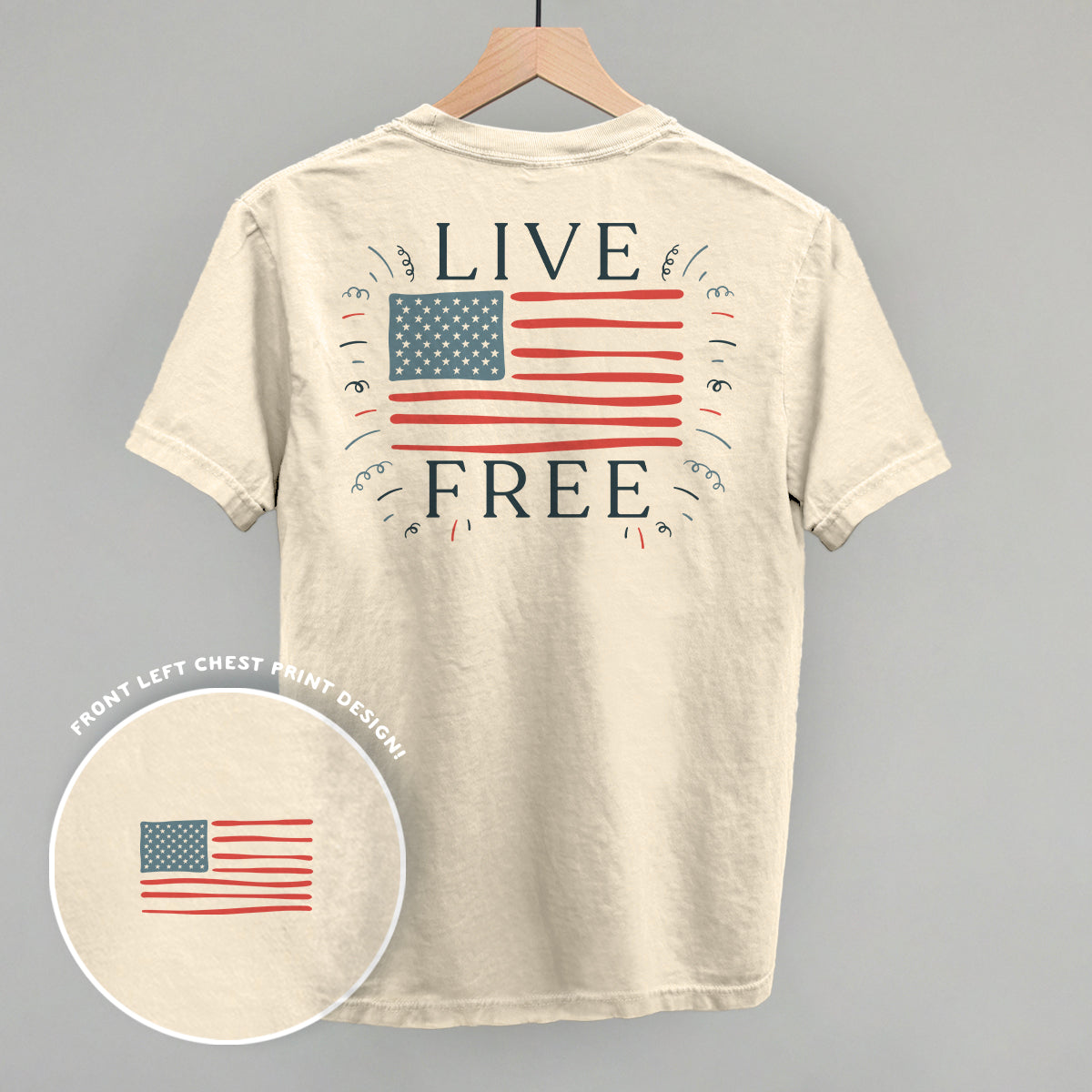 Live Free Flag (Back Print)