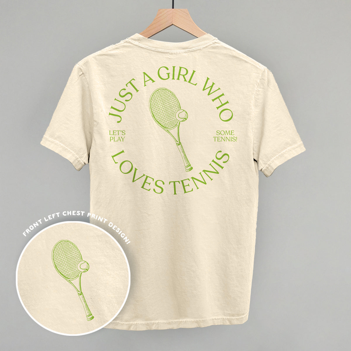 Just A Girl Who Loves Tennis (Back Print)