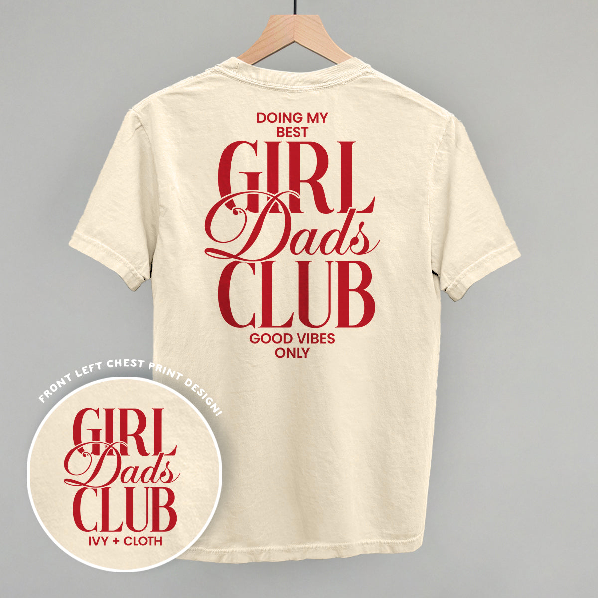 Girl Dads Club (Red) (Back Print)