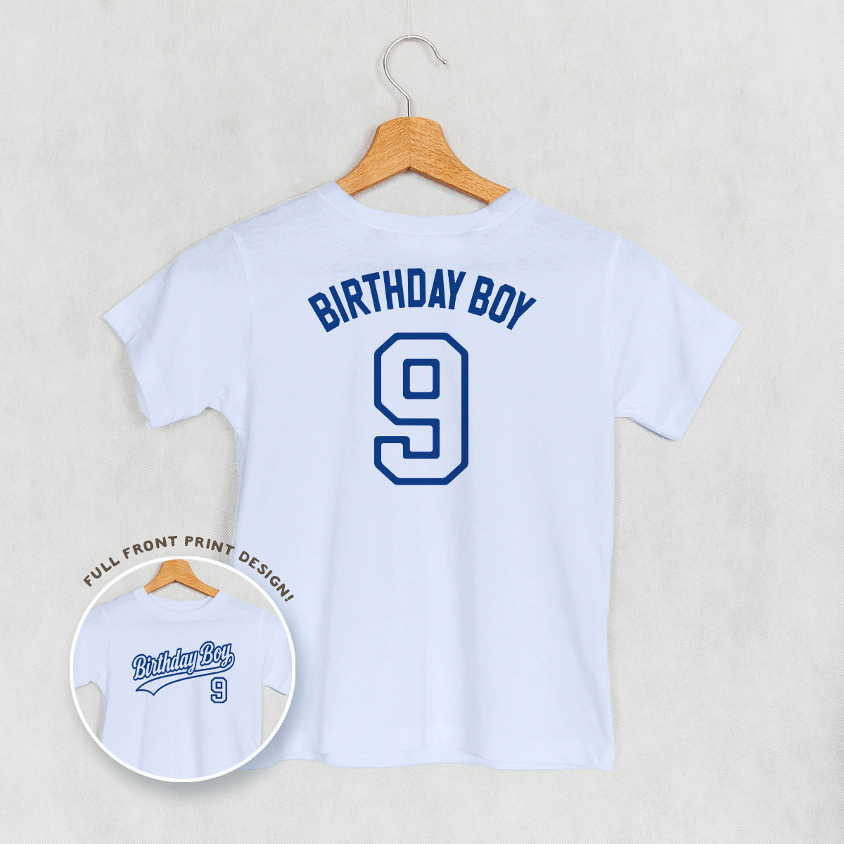 Birthday Boy Varsity #9 (Kids Back Print)
