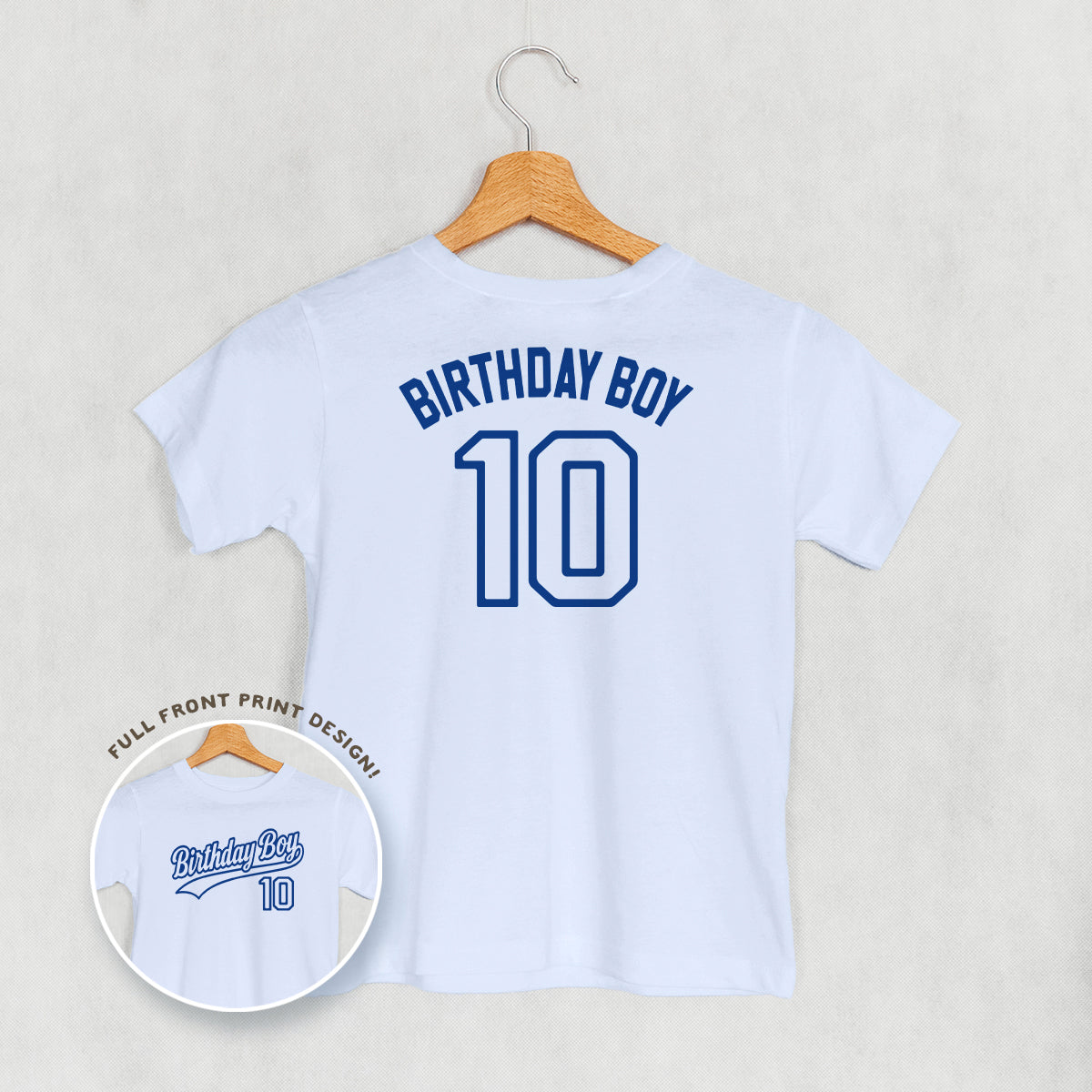 Birthday Boy Varsity #10 (Kids Back Print)