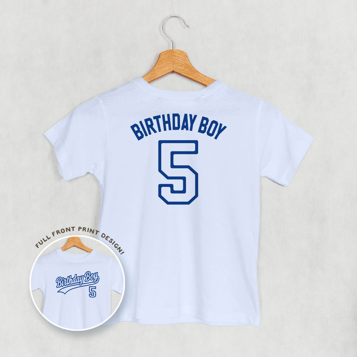 Birthday Boy Varsity #5 (Kids Back Print)