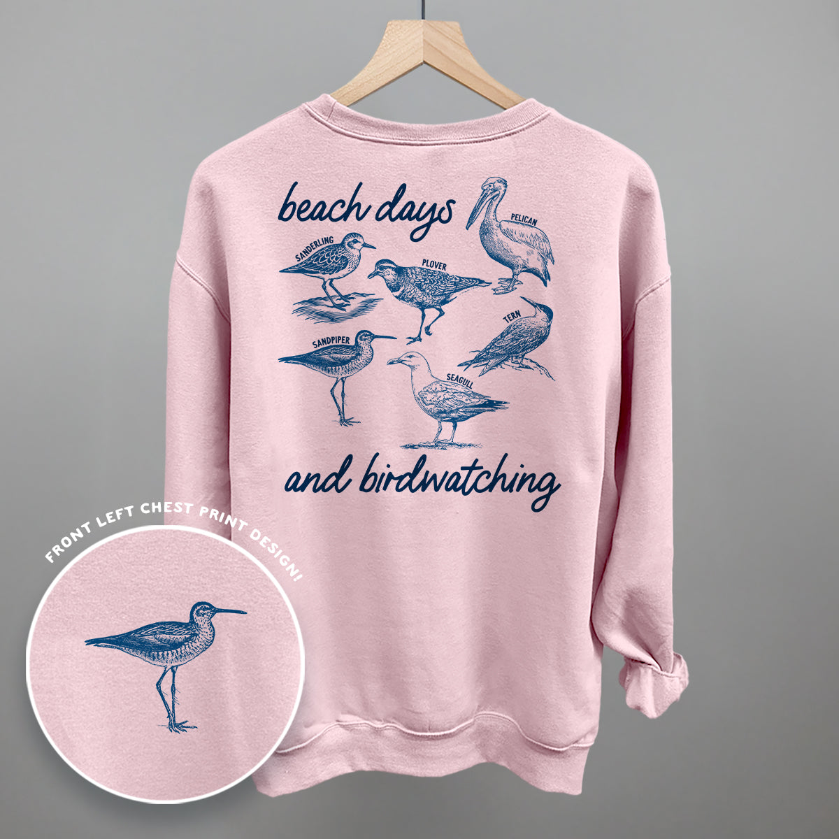 Beach Days And Birdwatching (Back Print)