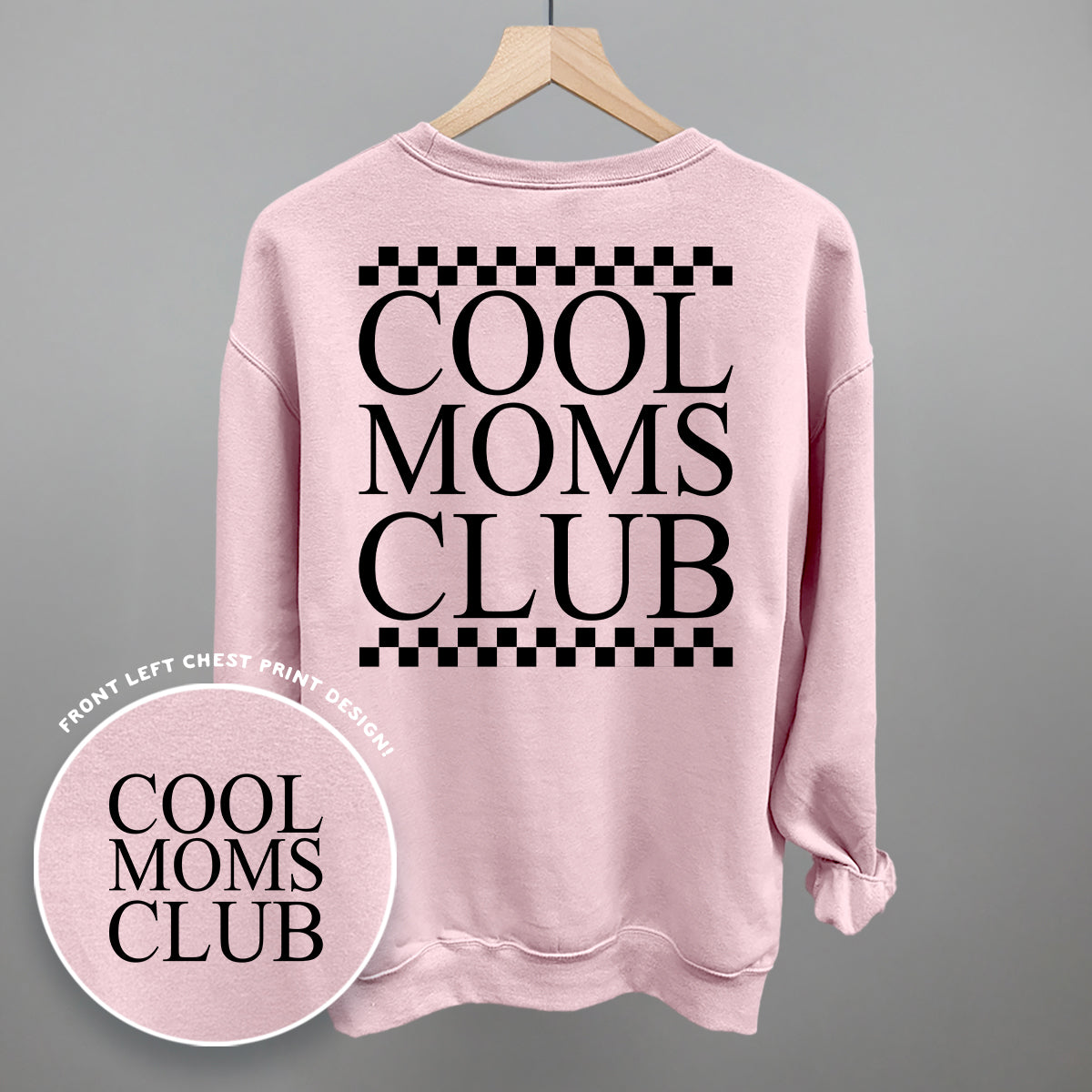 Cool Moms Club Checkered (Back Print)