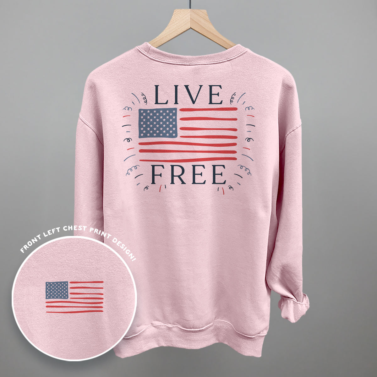 Live Free Flag (Back Print)