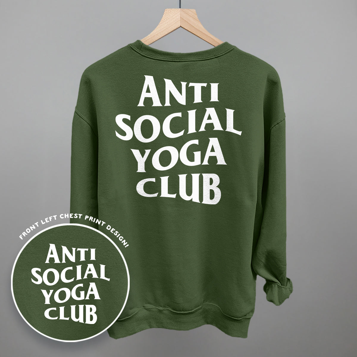 Anti Social Yoga Club (White) (Back Print)