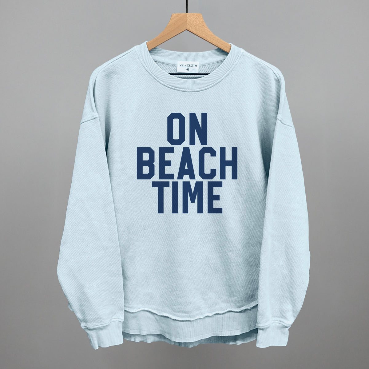 On Beach Time Block Letters