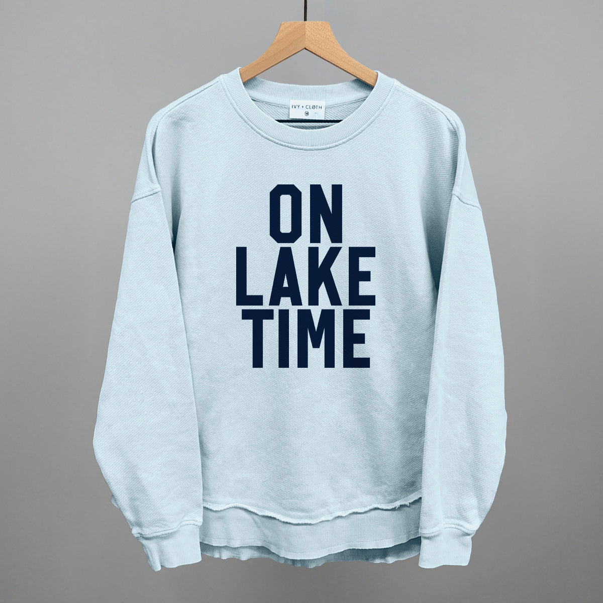On Lake Time Block Letters