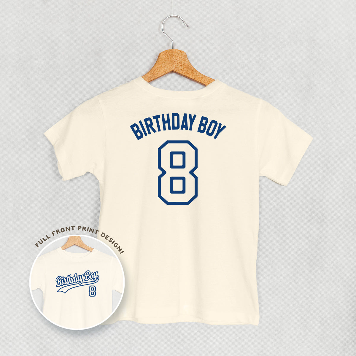 Birthday Boy Varsity #8 (Kids Back Print)