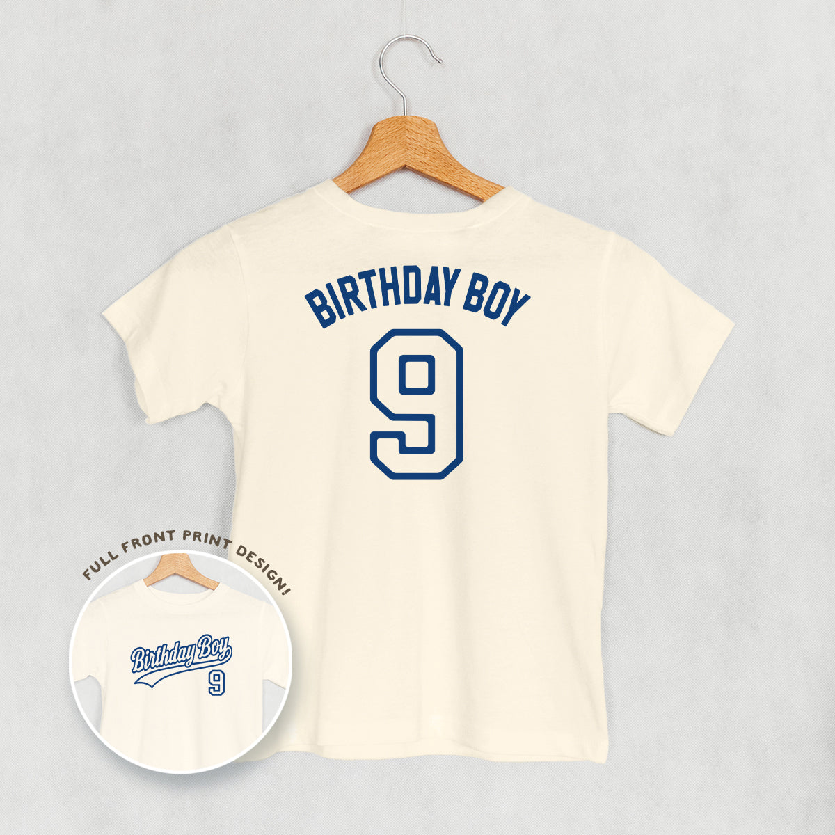 Birthday Boy Varsity #9 (Kids Back Print)