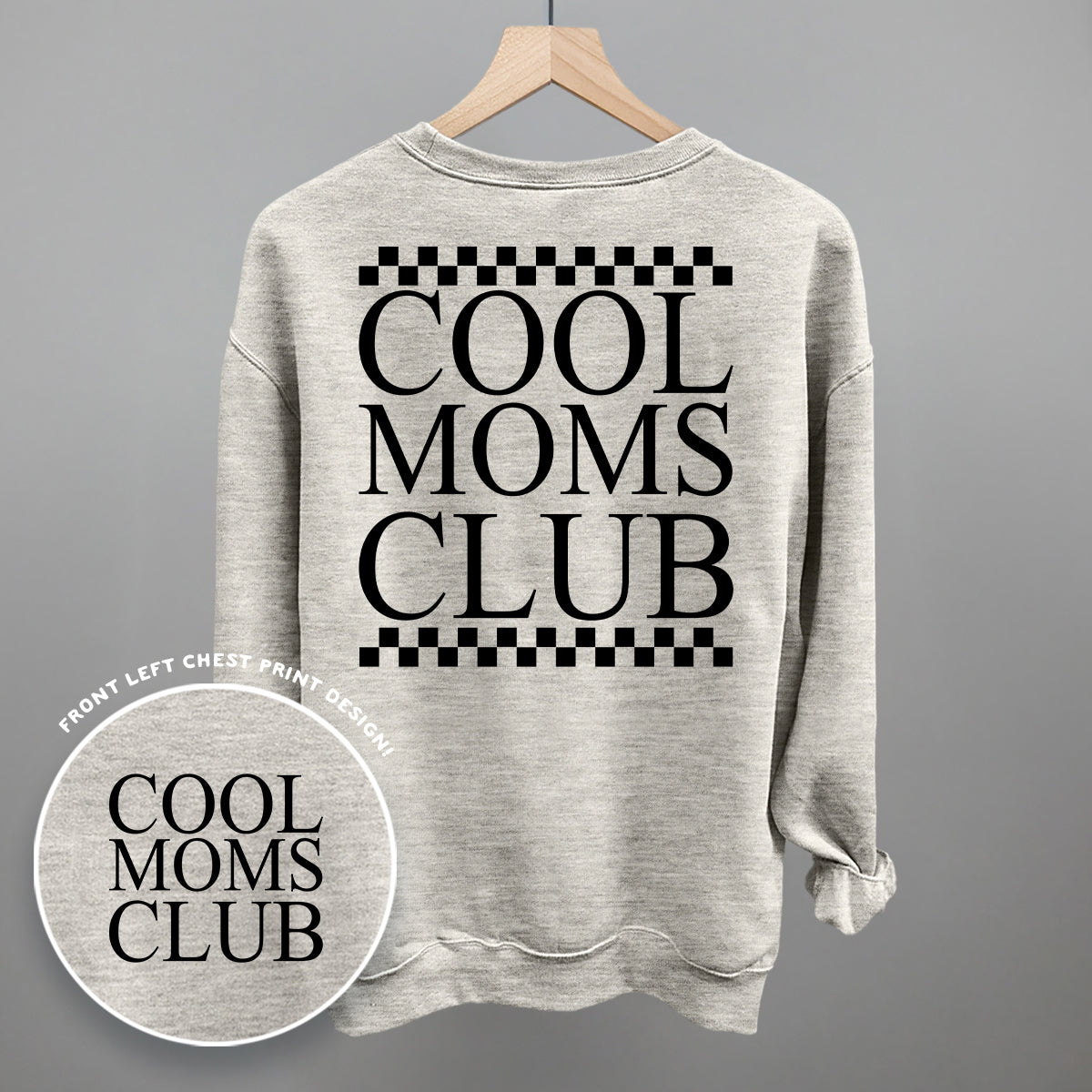 Cool Moms Club Checkered (Back Print)