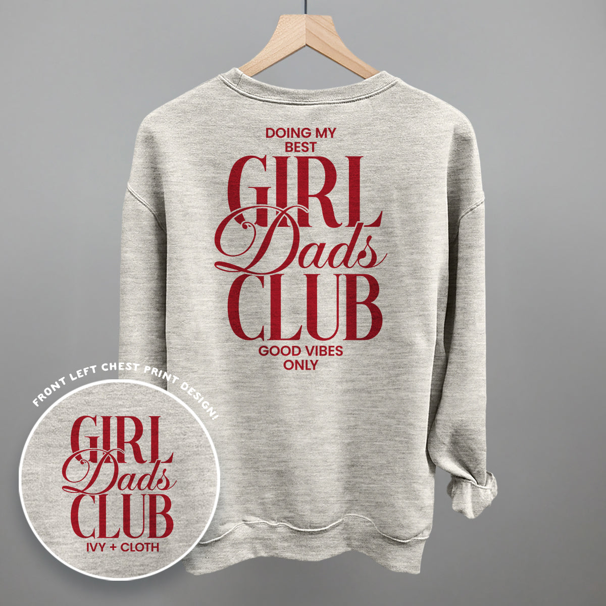 Girl Dads Club (Red) (Back Print)