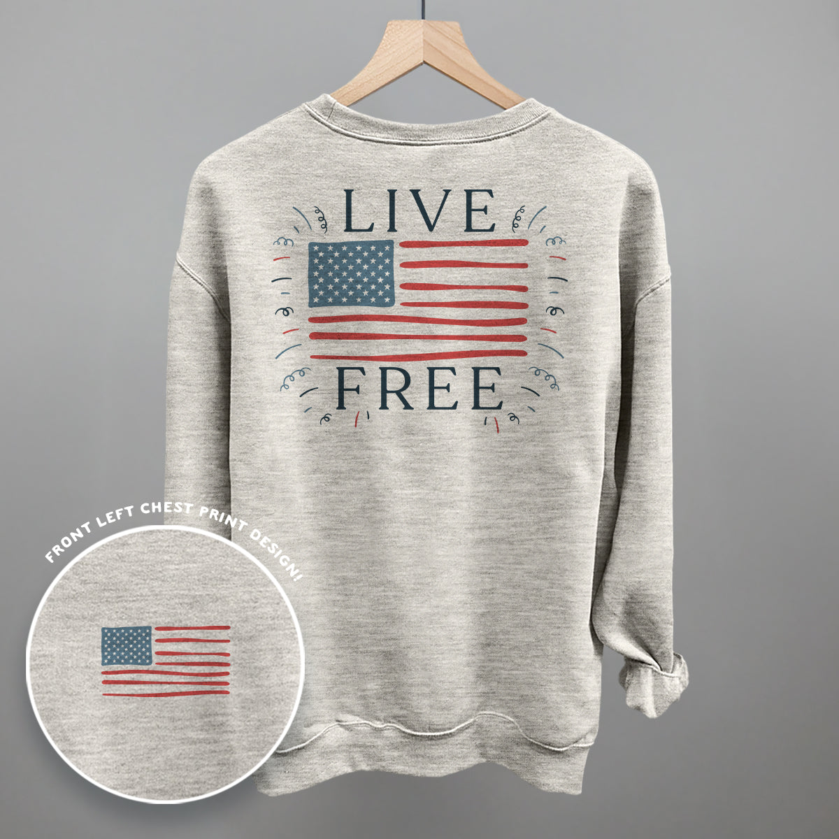 Live Free Flag (Back Print)