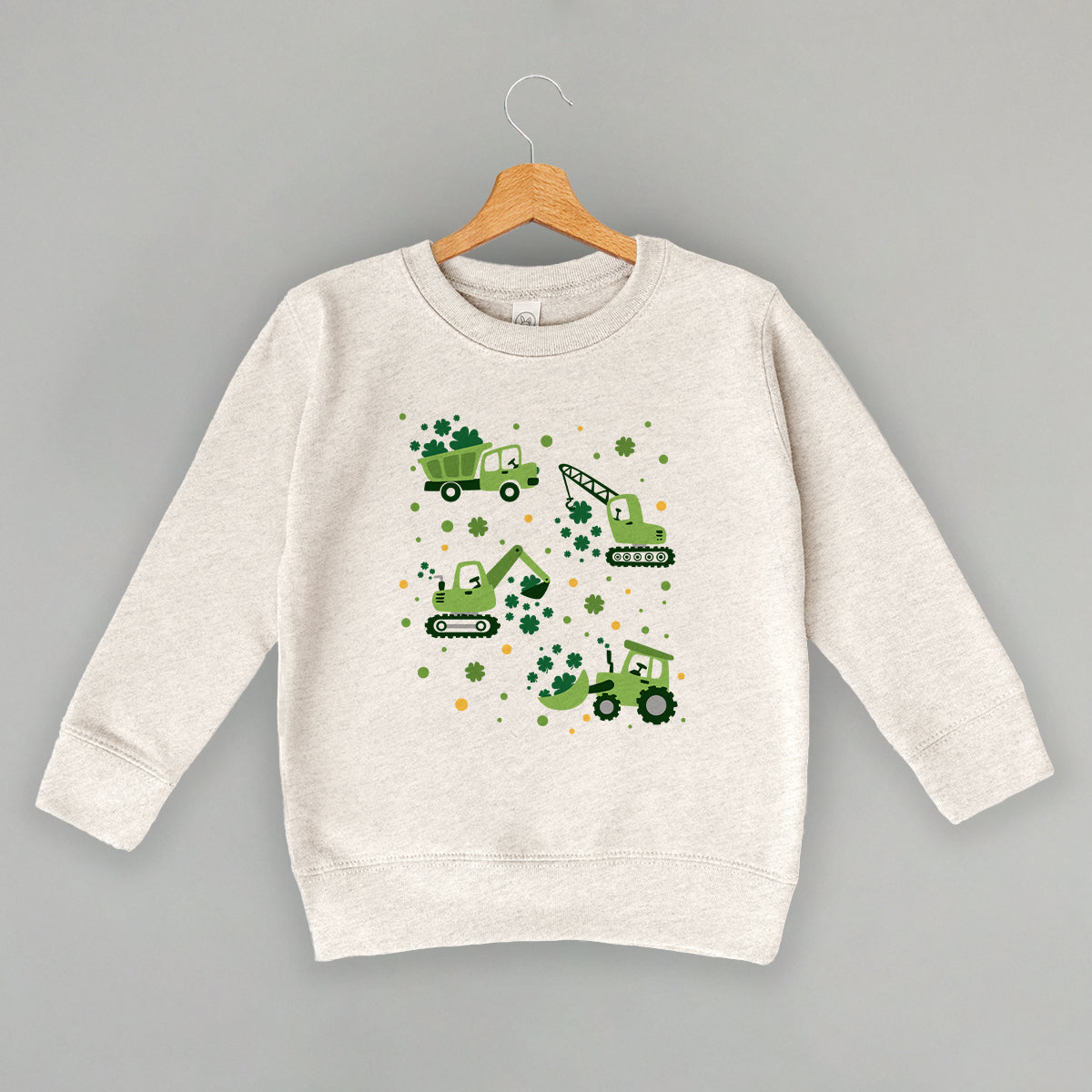 St. Patrick's Construction Vehicles + Clovers (Kids)