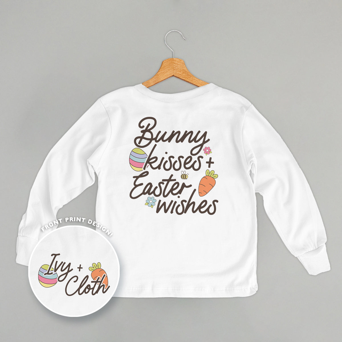 Bunny Kisses + Easter Wishes (Kids Back Print)