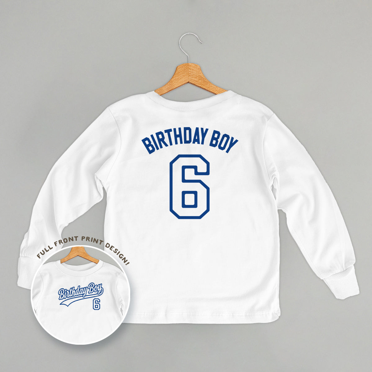 Birthday Boy Varsity #6 (Kids Back Print)