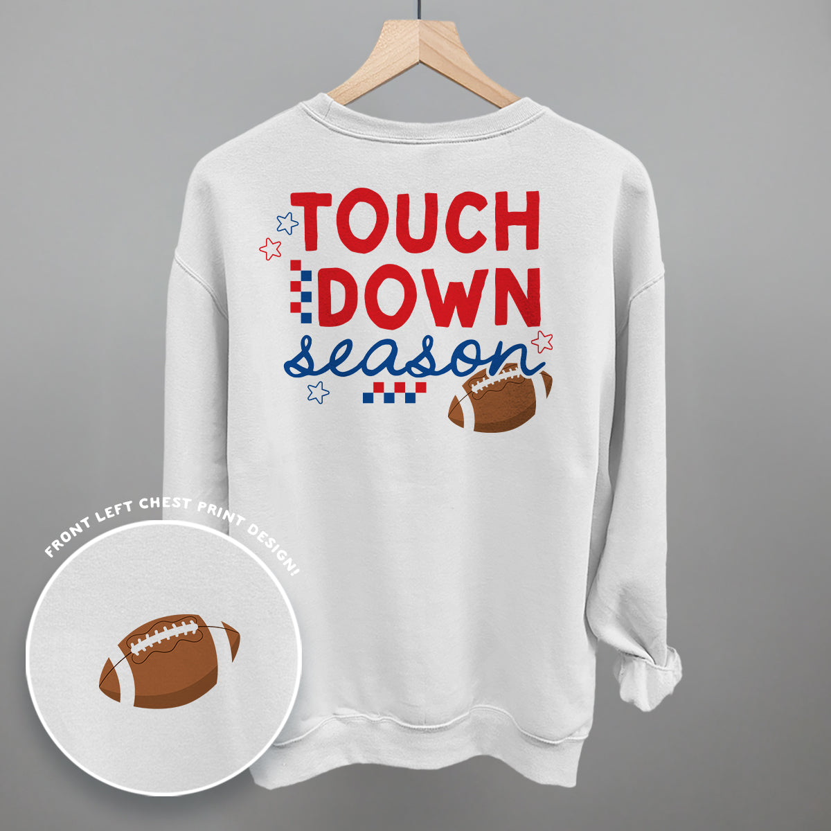 Touchdown Season Red And Blue (Back Print)