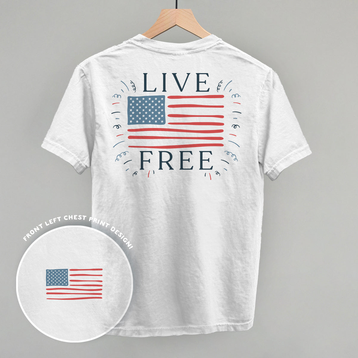 Live Free Flag (Back Print)