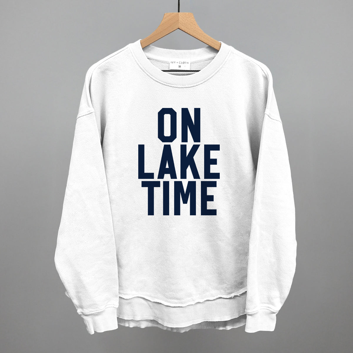 On Lake Time Block Letters