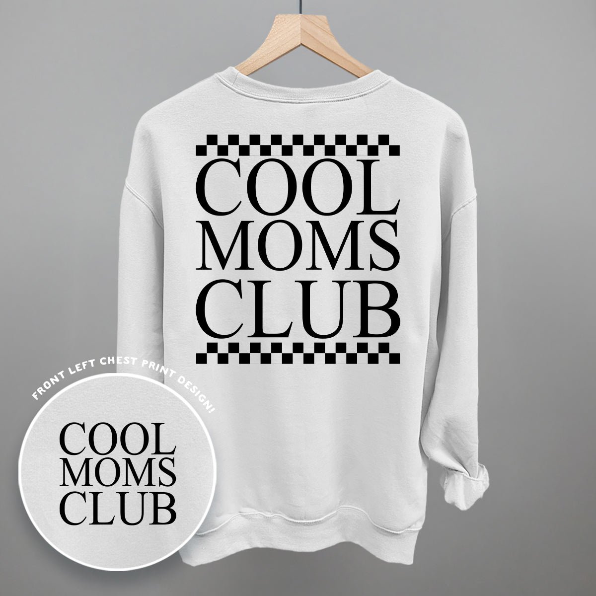 Cool Moms Club Checkered (Back Print)