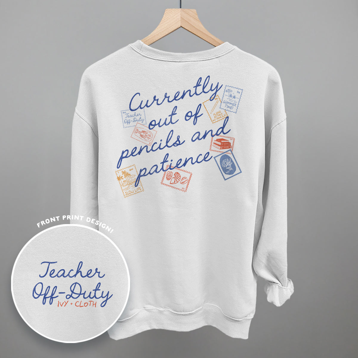 Teacher Off Duty Stamps (Back Print)