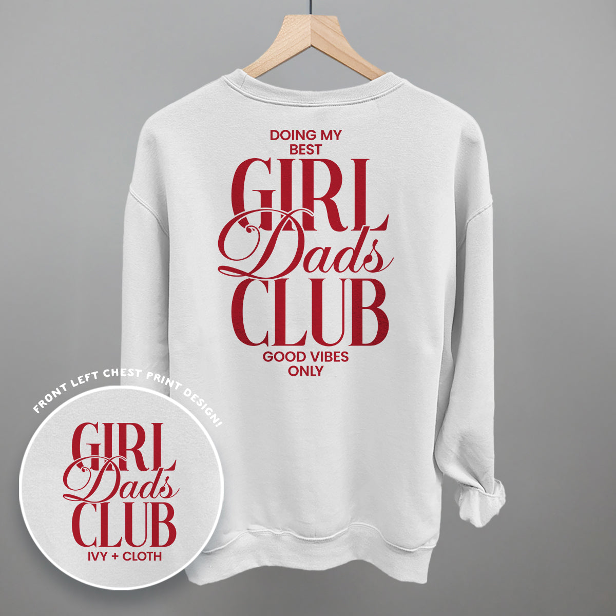 Girl Dads Club (Red) (Back Print)