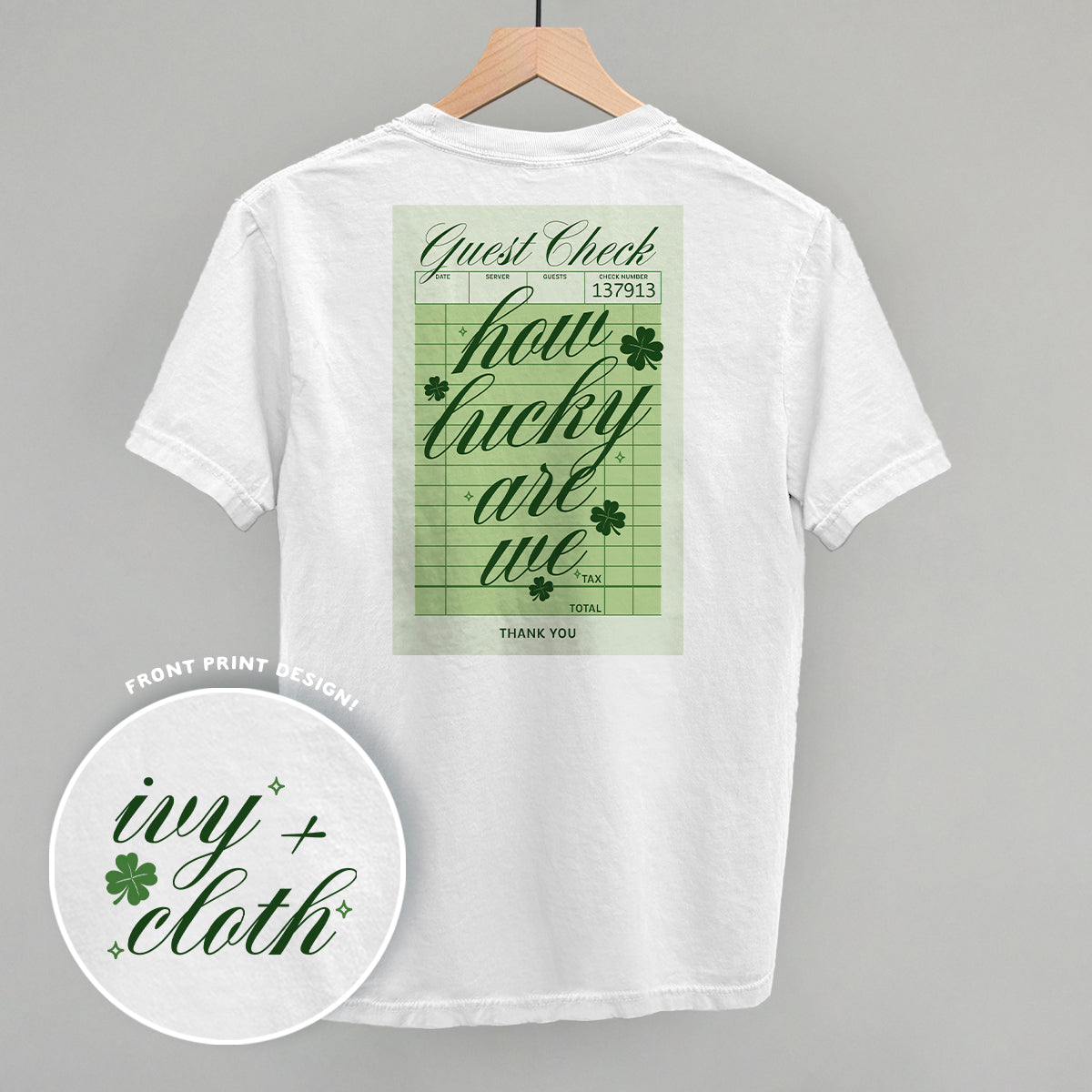 How Lucky Are We Guest Check (Back Print)