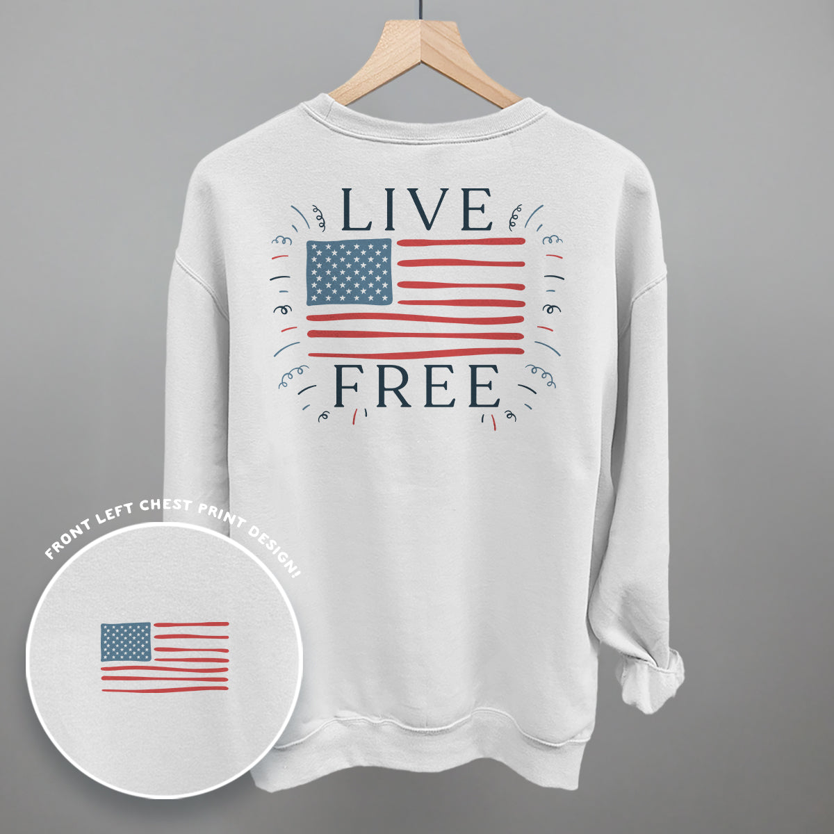 Live Free Flag (Back Print)
