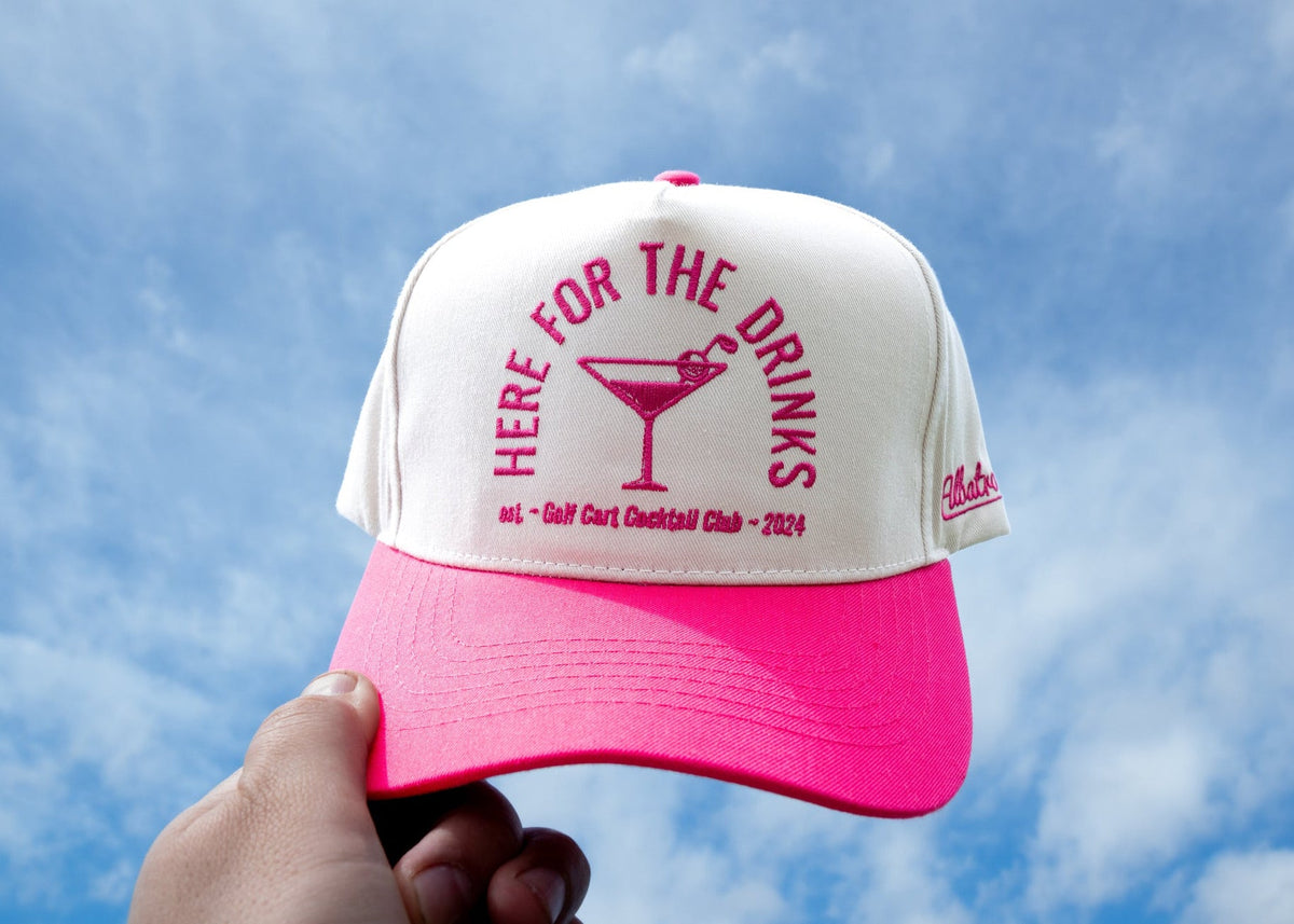 Pink Here For The Drinks Hat