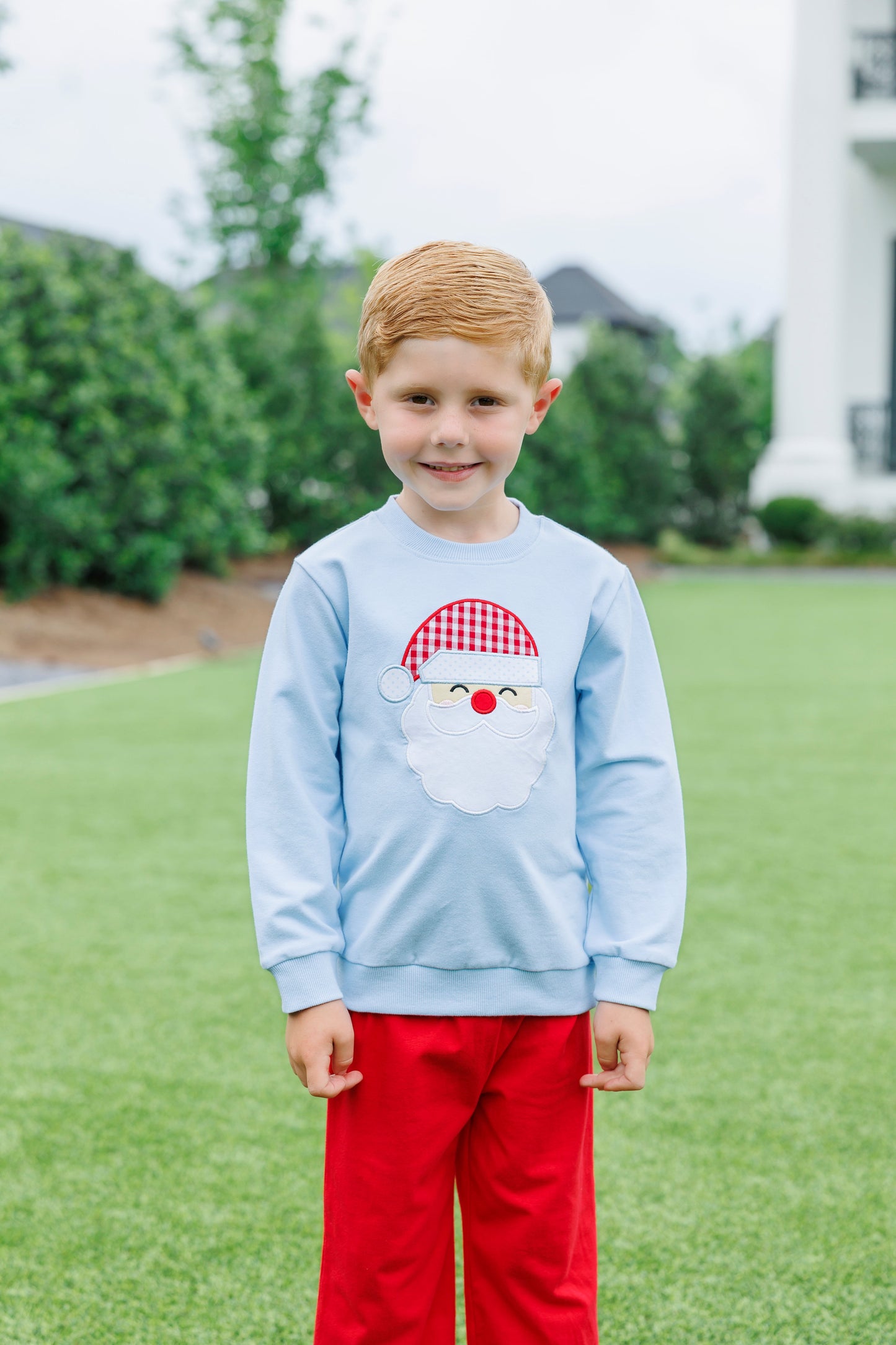 French Terry Pullover – Santa (Light Blue)