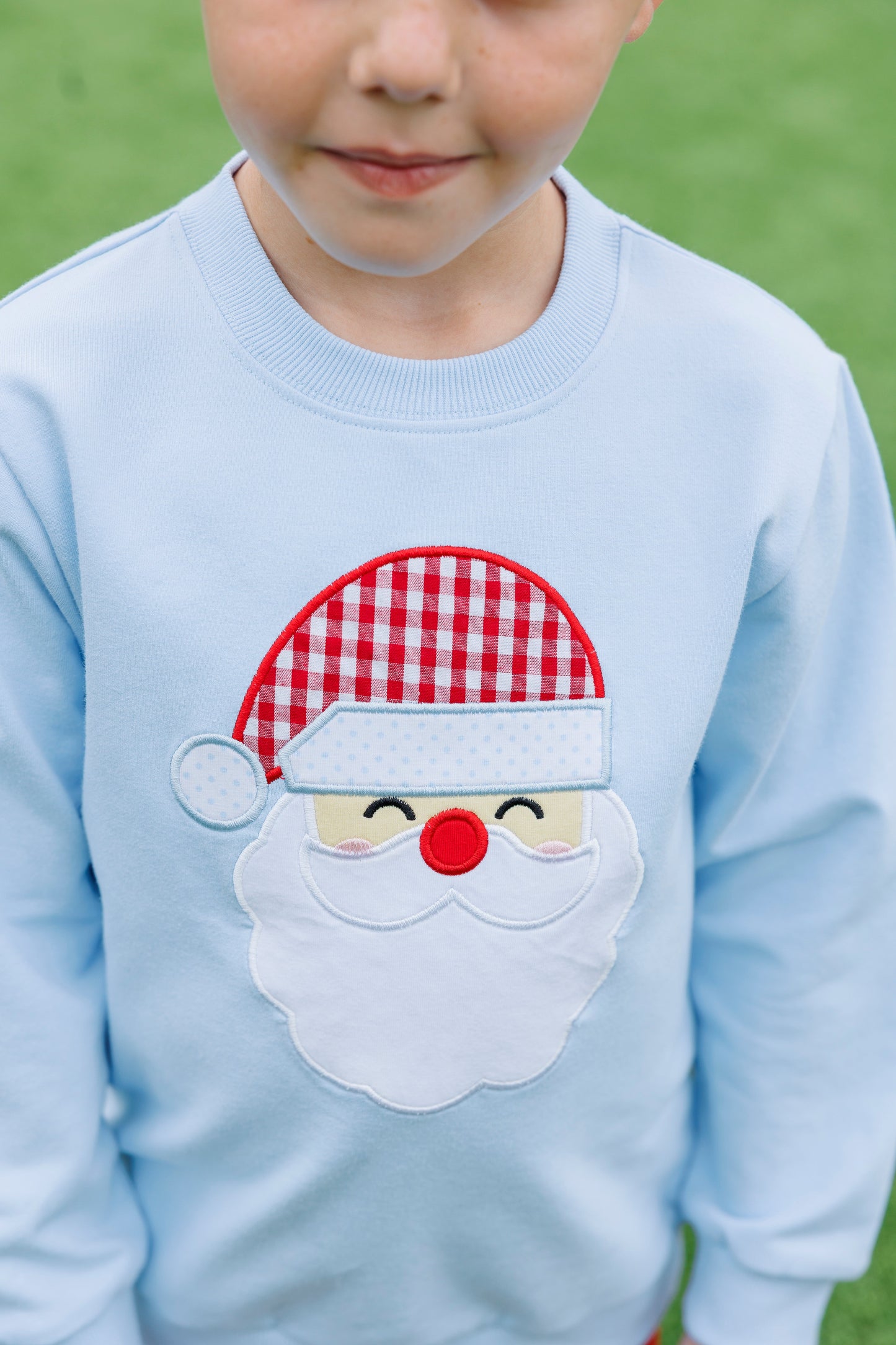 French Terry Pullover – Santa (Light Blue)