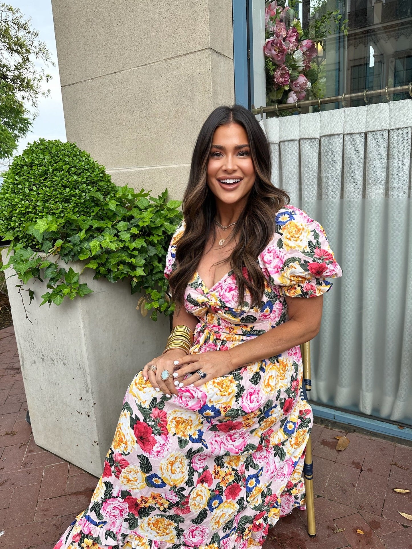 Ross Cut Out Midi Dress - Monet