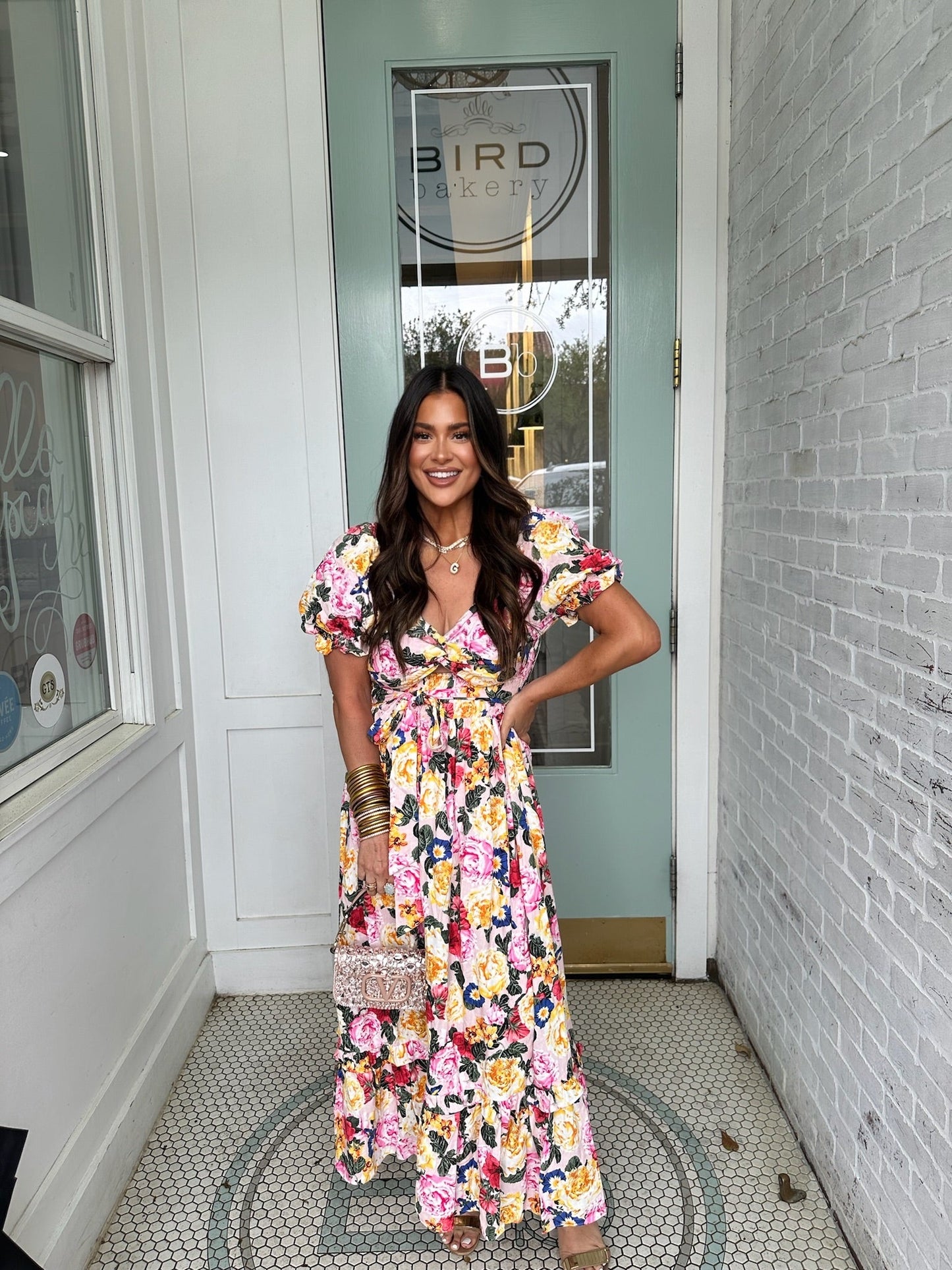 Ross Cut Out Midi Dress - Monet