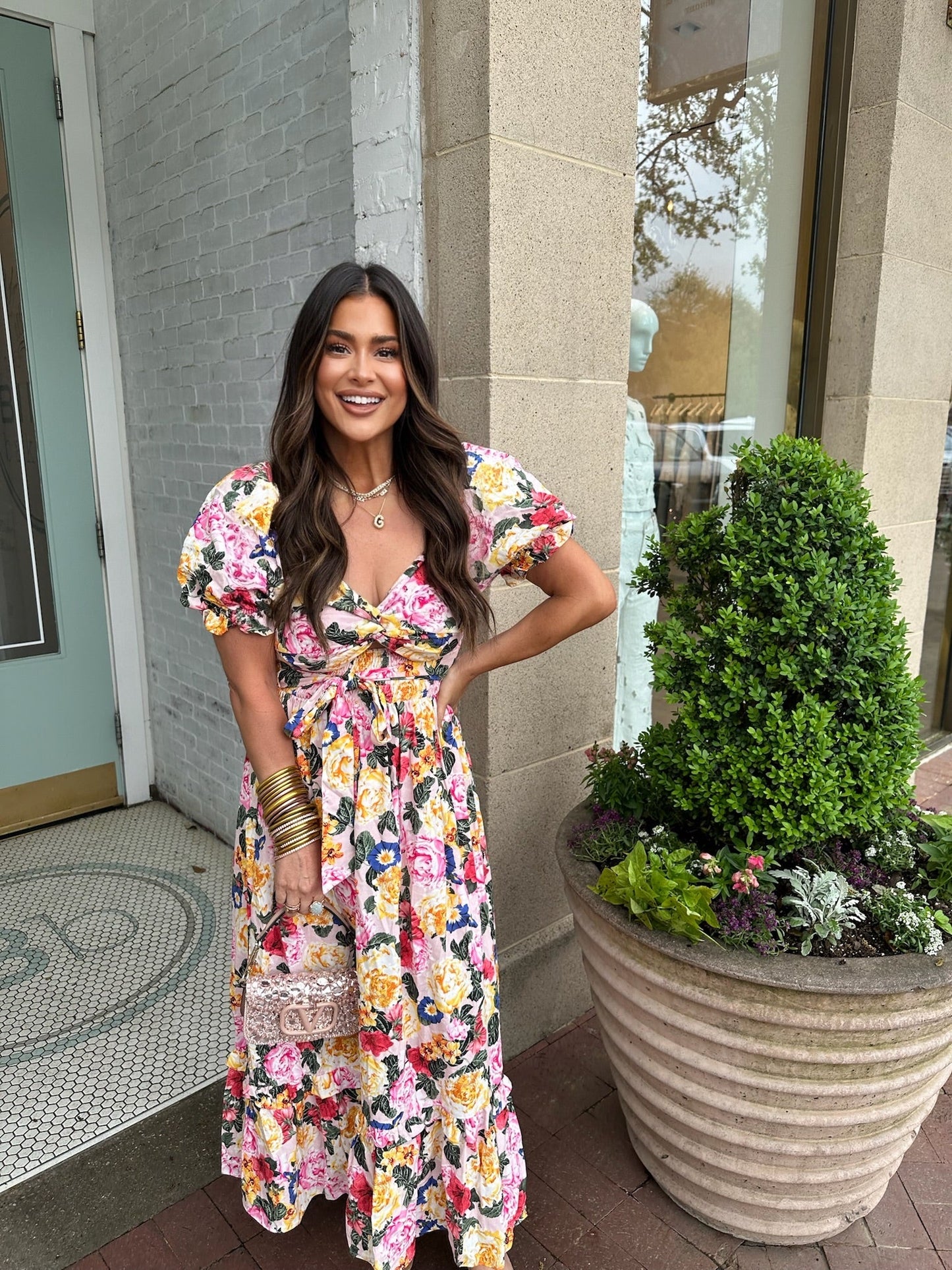 Ross Cut Out Midi Dress - Monet