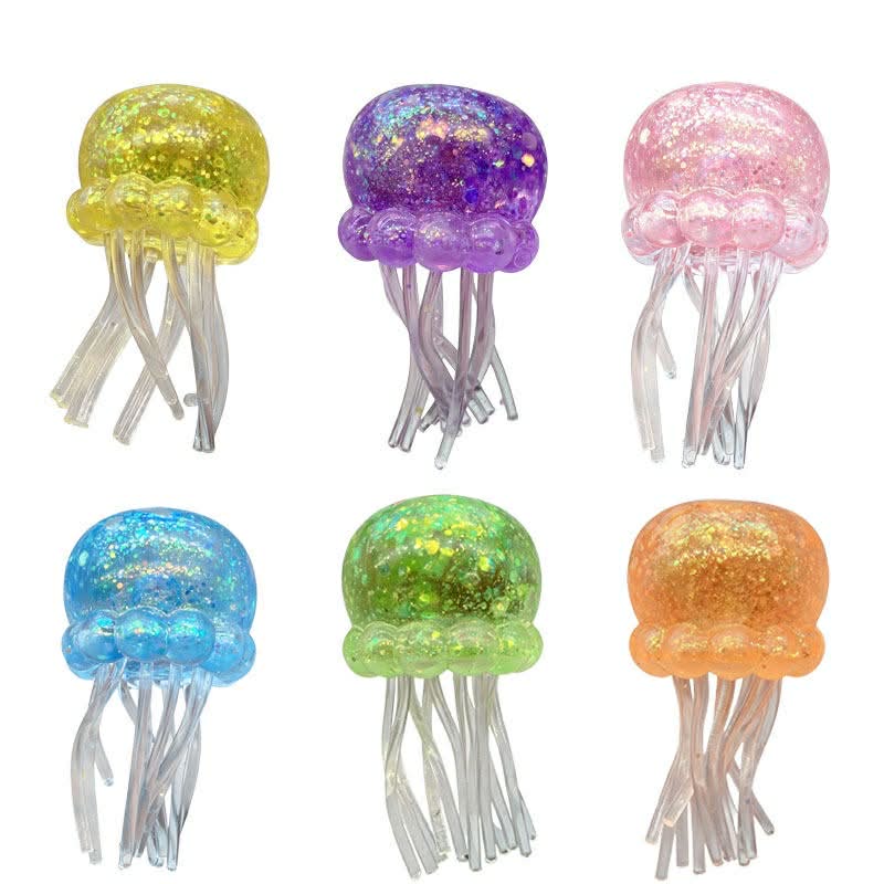 Glitter Jellyfish Gel Squishy – Sensory Fidget Toy
