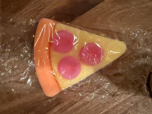 Pepperoni Pizza Slice Squishy Stress Ball – Non-Peeling Food Sensory Fidget Toy