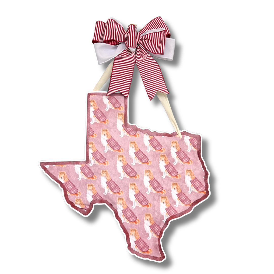 Collie Patterned Door Hanger