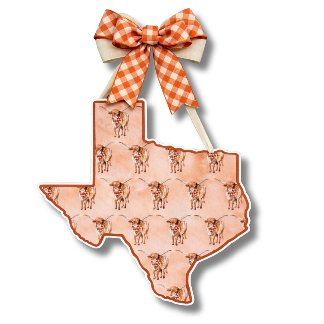 Longhorn Patterned Door Hanger