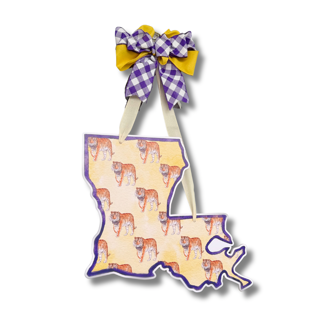 Tiger Patterned Door Hanger