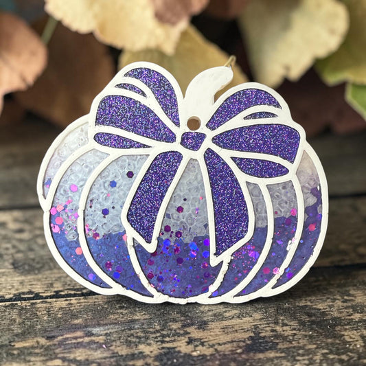 Purple Sparkle Pumpkin Freshie